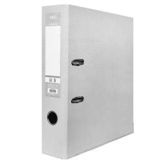 Папка-регистратор 75мм Deli ПВХ Эко А4 1,8мм, серый F81875GR, Китай