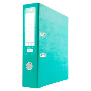 Папка-регистратор 75мм Deli ПВХ ЭКО А4 1,8мм бирюзовая F81875SB, Китай