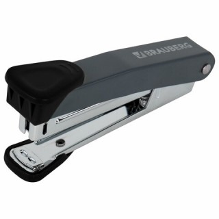 Степлер Љ10 металлический BRAUBERG "UNIVERSAL GT", до 16 листов, с антистеплером, черный, 272750, Китай
