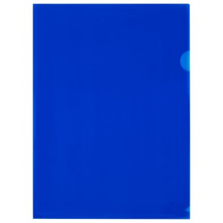 Папка-уголок прозрачная А4 BRAUBERG UNIVERSAL, синяя, 0,10 мм, со штрихкодом, 273045, Китай