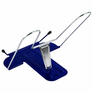 Подставка для книг и учебников BRAUBERG LINE+, металлическая, синяя, европодвес, 238071, Китай