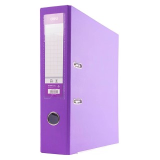 Папка-регистратор Deli, А4, 75мм, ПВХ, 1,8мм, фиолетовая F818-PL, Китай