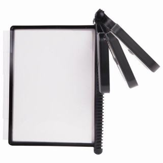 Демосистема настенная, регулируемый угол наклона, 10 цветных панелей А4, черная, BRAUBERG "SOLID", 236720 Тайвань (Китай)