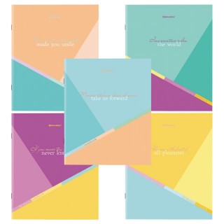 Тетрадь А5 96 л. BRAUBERG скоба, клетка, обложка картон, "Multicolor" (микс в спайке), 404436 Россия