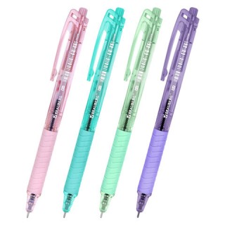 Ручка шариковая автоматическая с грипом BRAUBERG "CLASSIC PASTEL", СИНЯЯ, корпус ассорти, пишущий узел 0,5 мм, линия письма 0,35 мм, 144468 Китай