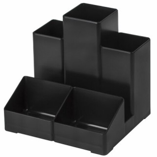 Подставка-органайзер BRAUBERG-CONTRACT, 109х95х101,5 мм, 5 отделений, черная, 230893, Россия