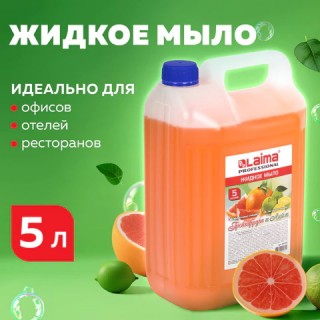 Мыло жидкое 5 л, ЛАЙМА PROFESSIONAL, "Грейпфрут и Лайм", 601432, Россия