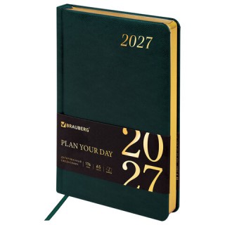 Ежедневник датированный 2027, А5, 138x213 мм, BRAUBERG 