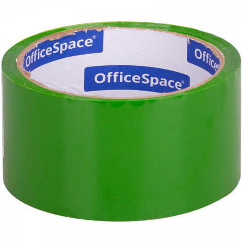 Клейкая лента упаковочная OfficeSpace, 48мм*40м, 45мкм, зеленая, ШК КЛ_6287, Россия
